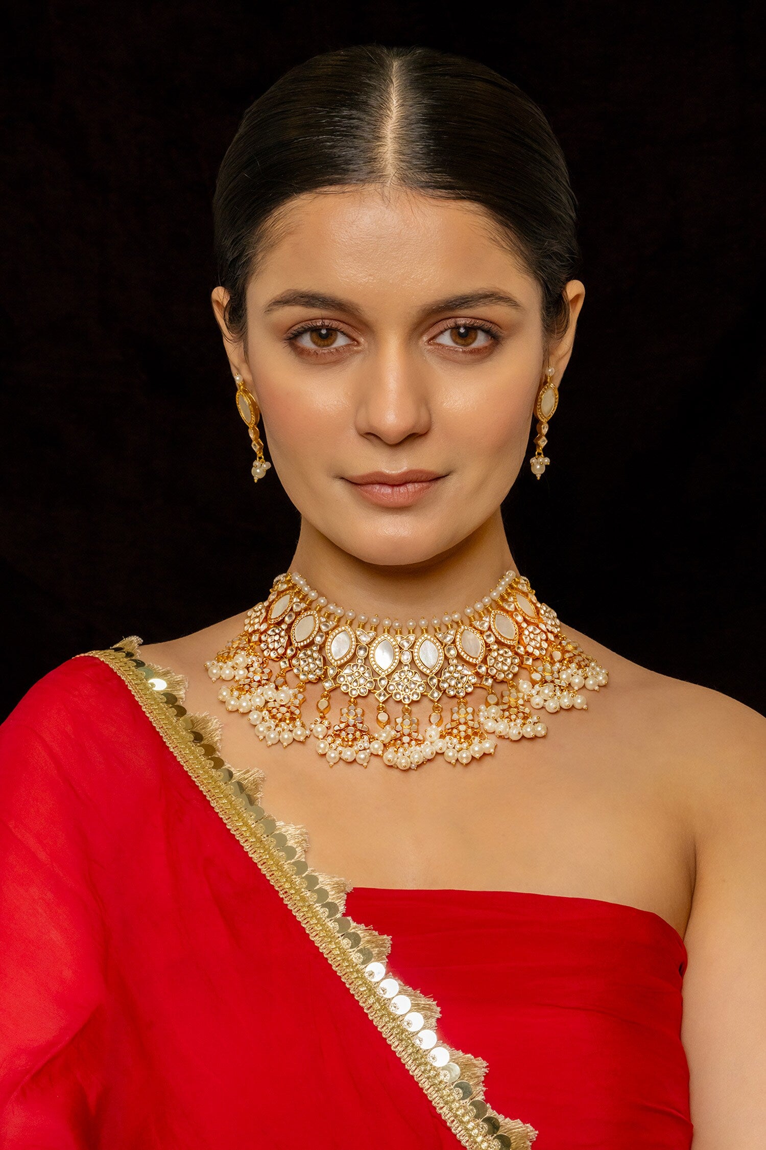 Stone Embellished Necklace Set 