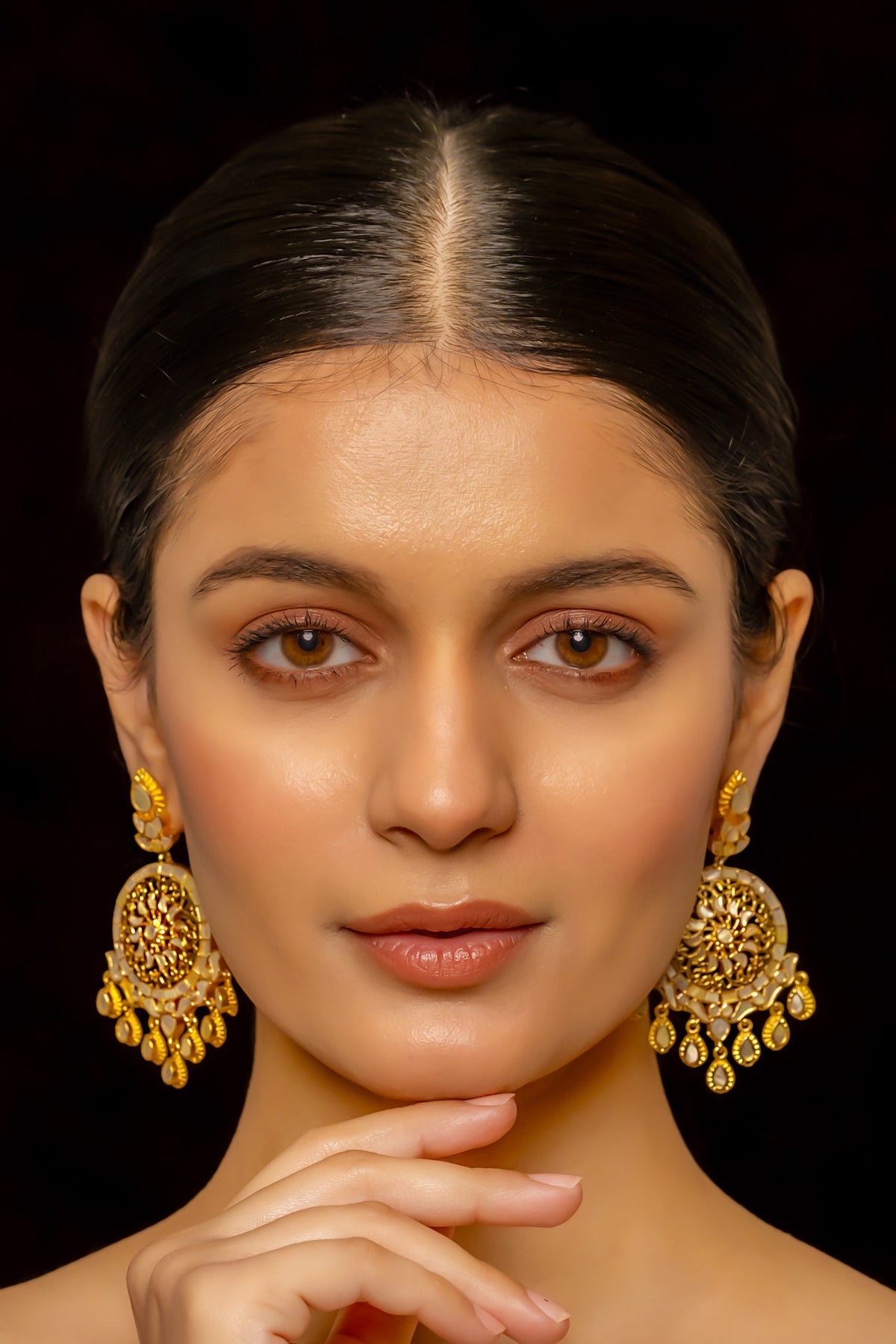 Suryaphool Studded Chandbalis 