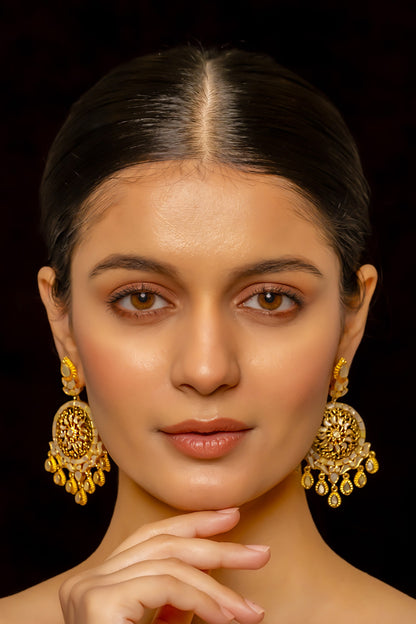 Suryaphool Studded Chandbalis 
