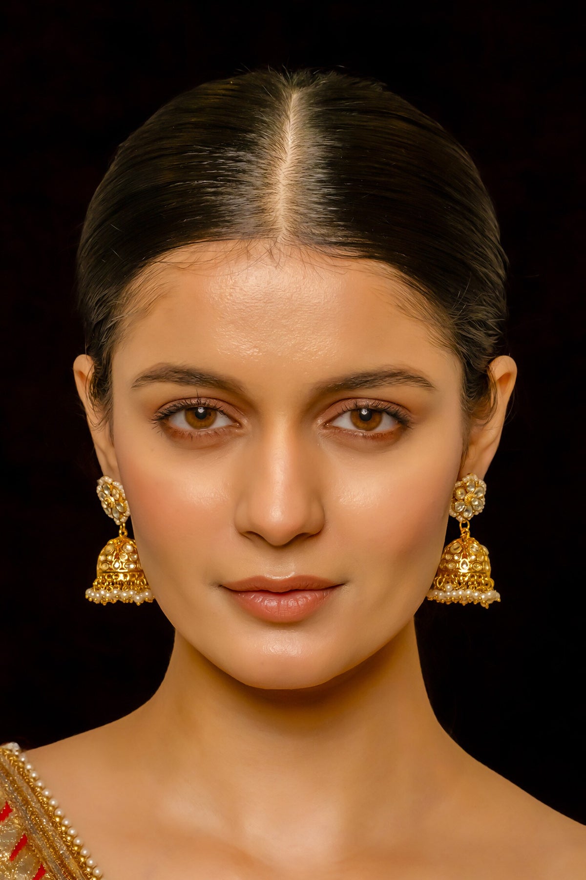 Bloom Kundan Embellished Jhumkas 