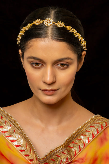 Blossom Embellished Mathapatti 