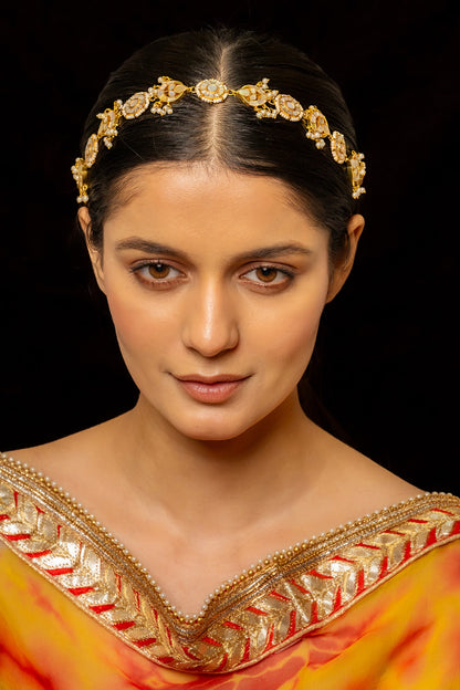 Flora Embellished Mathapatti 
