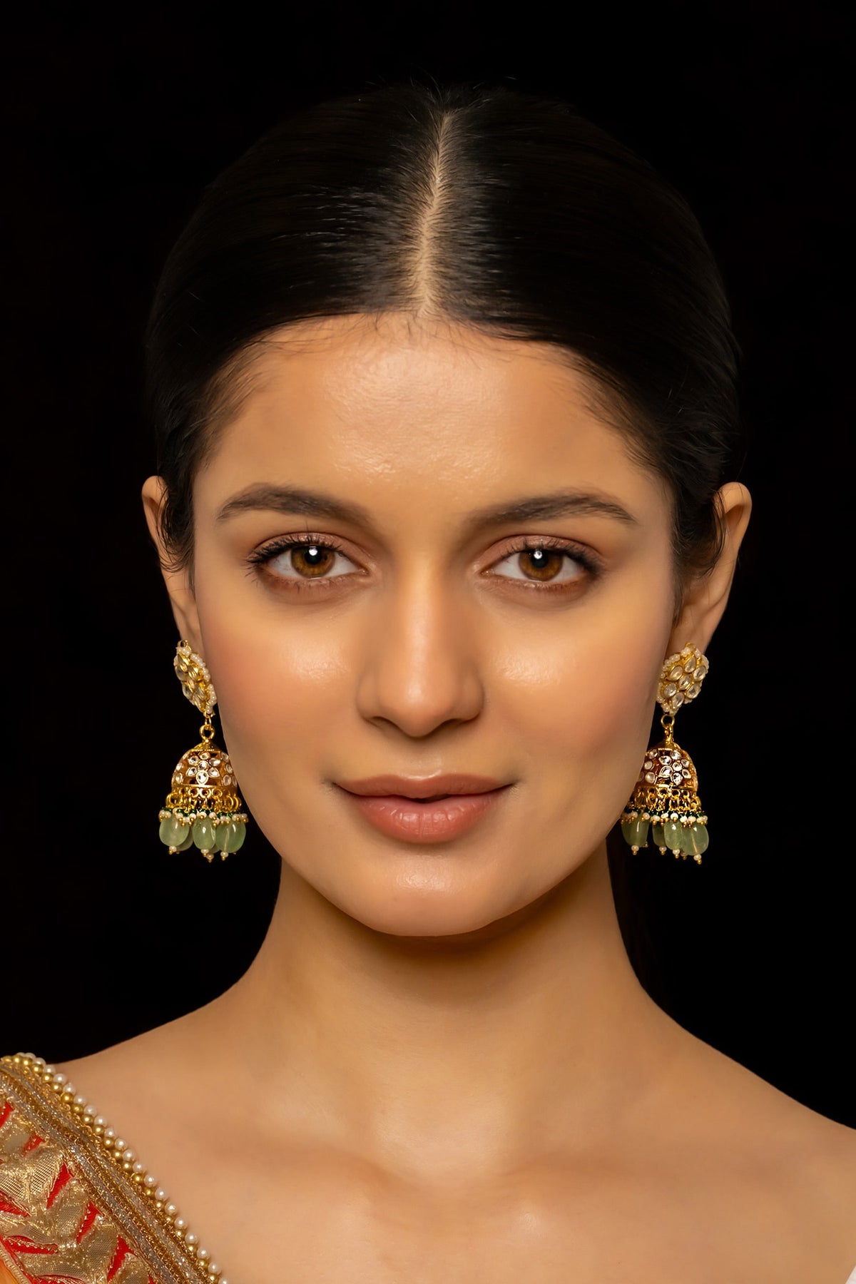 Kundan Embellished Jhumkas 