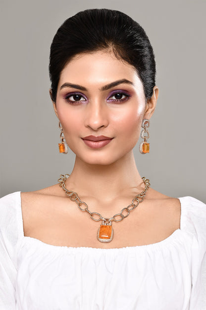Embellished Pendant Necklace Set 