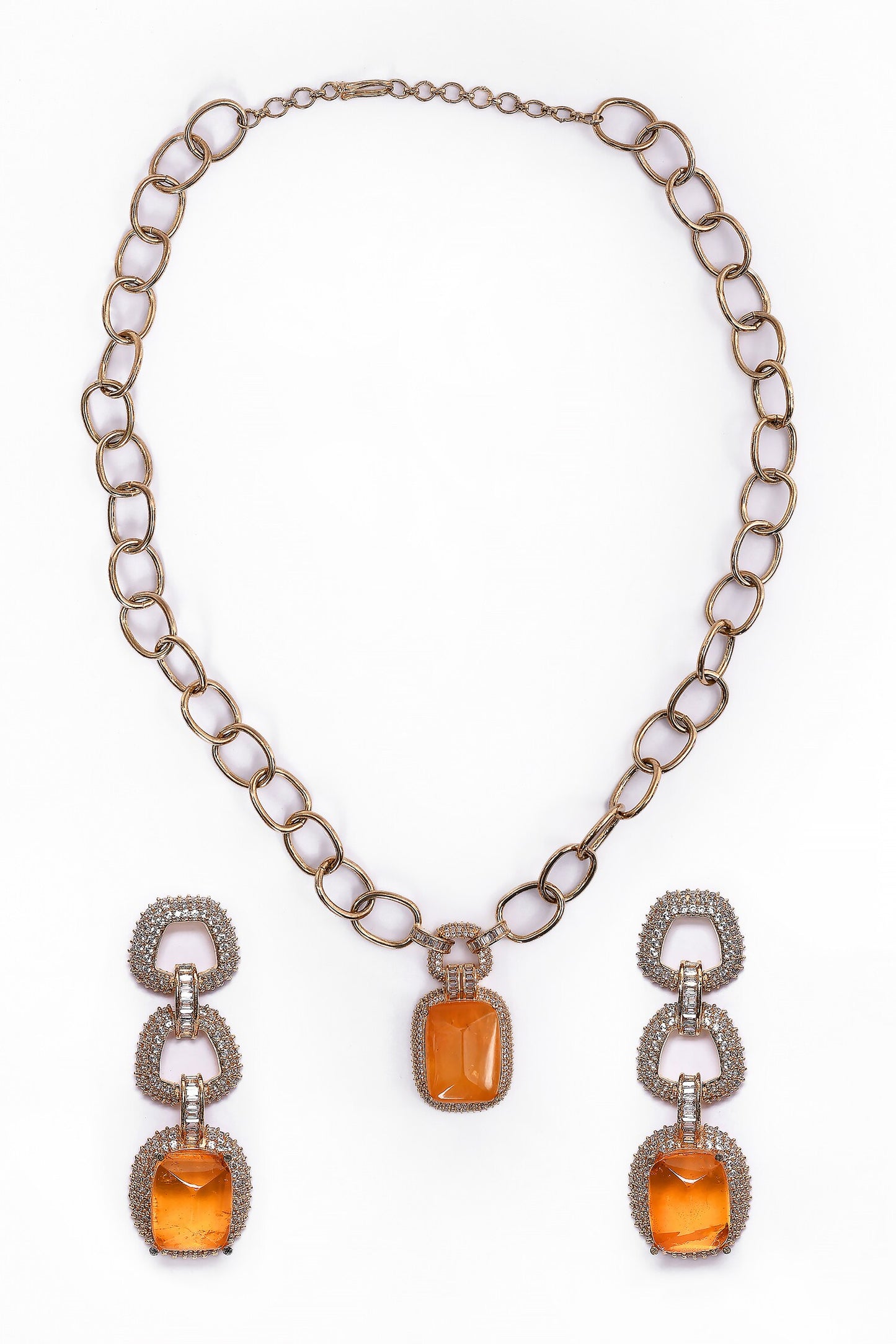 Embellished Pendant Necklace Set 