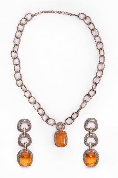 Embellished Pendant Necklace Set 
