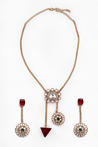 Embellished Pendant Necklace Set 