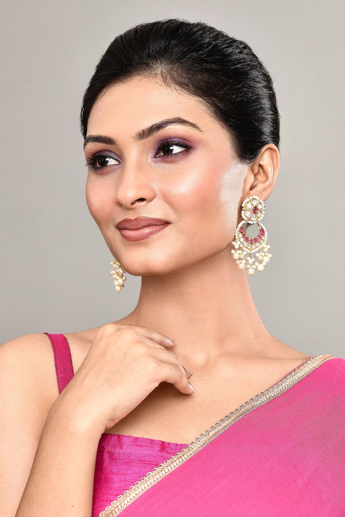 Noor Kundan Embellished Chandbalis 