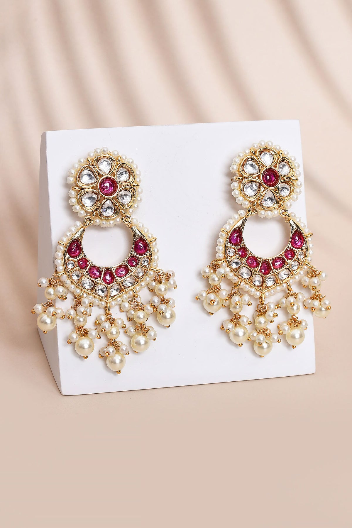Noor Kundan Embellished Chandbalis 