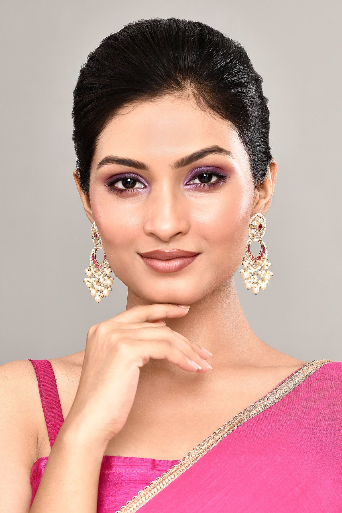Noor Kundan Embellished Chandbalis 