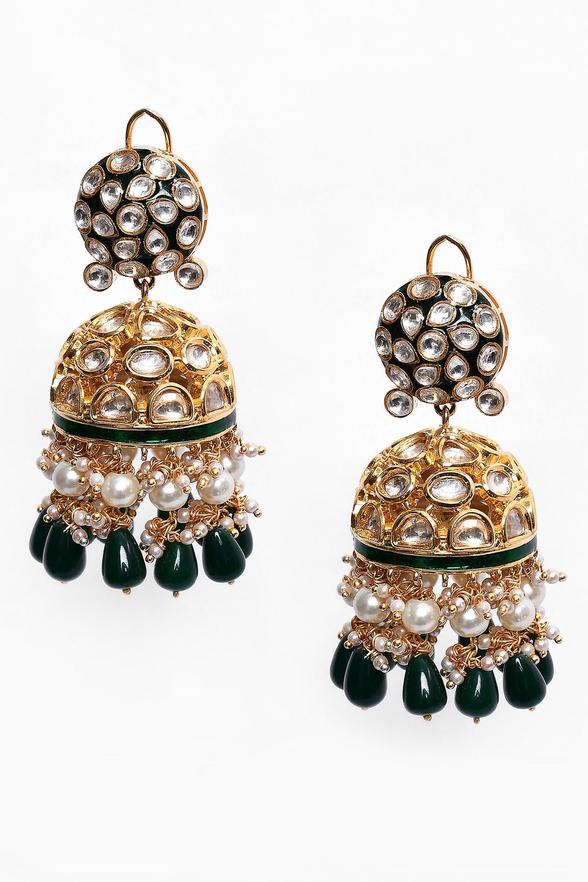 Phool Bagh Kundan Embellished Dome Jhumkas 