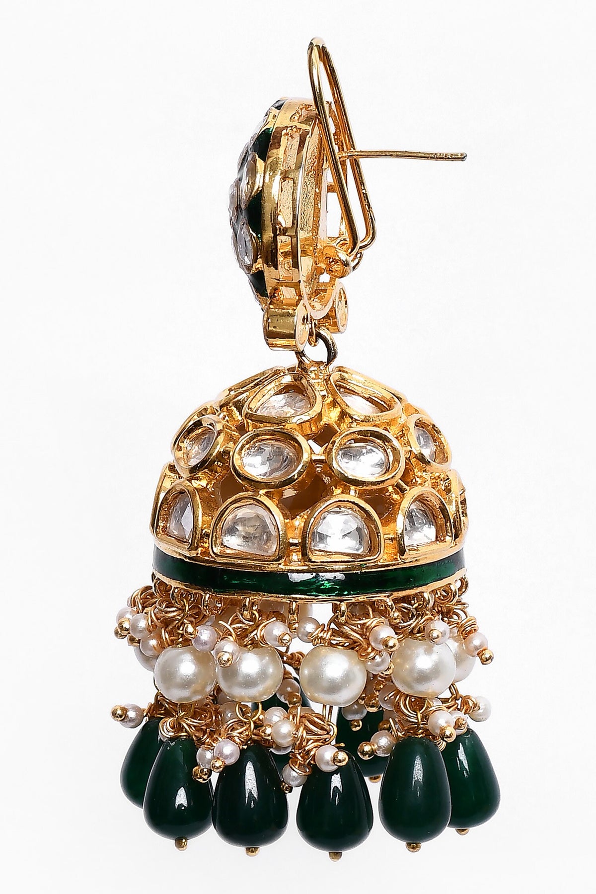 Phool Bagh Kundan Embellished Dome Jhumkas 
