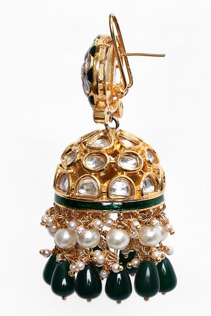 Phool Bagh Kundan Embellished Dome Jhumkas 