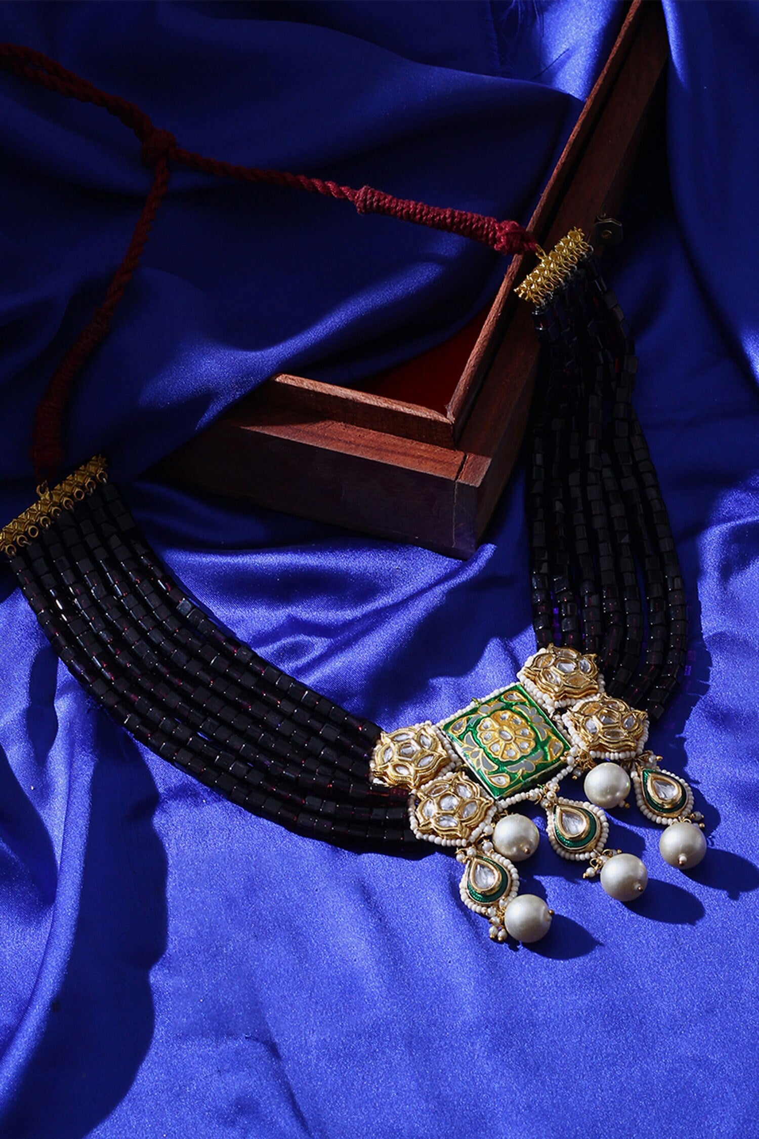 Meenakari Pendant Layered Necklace 