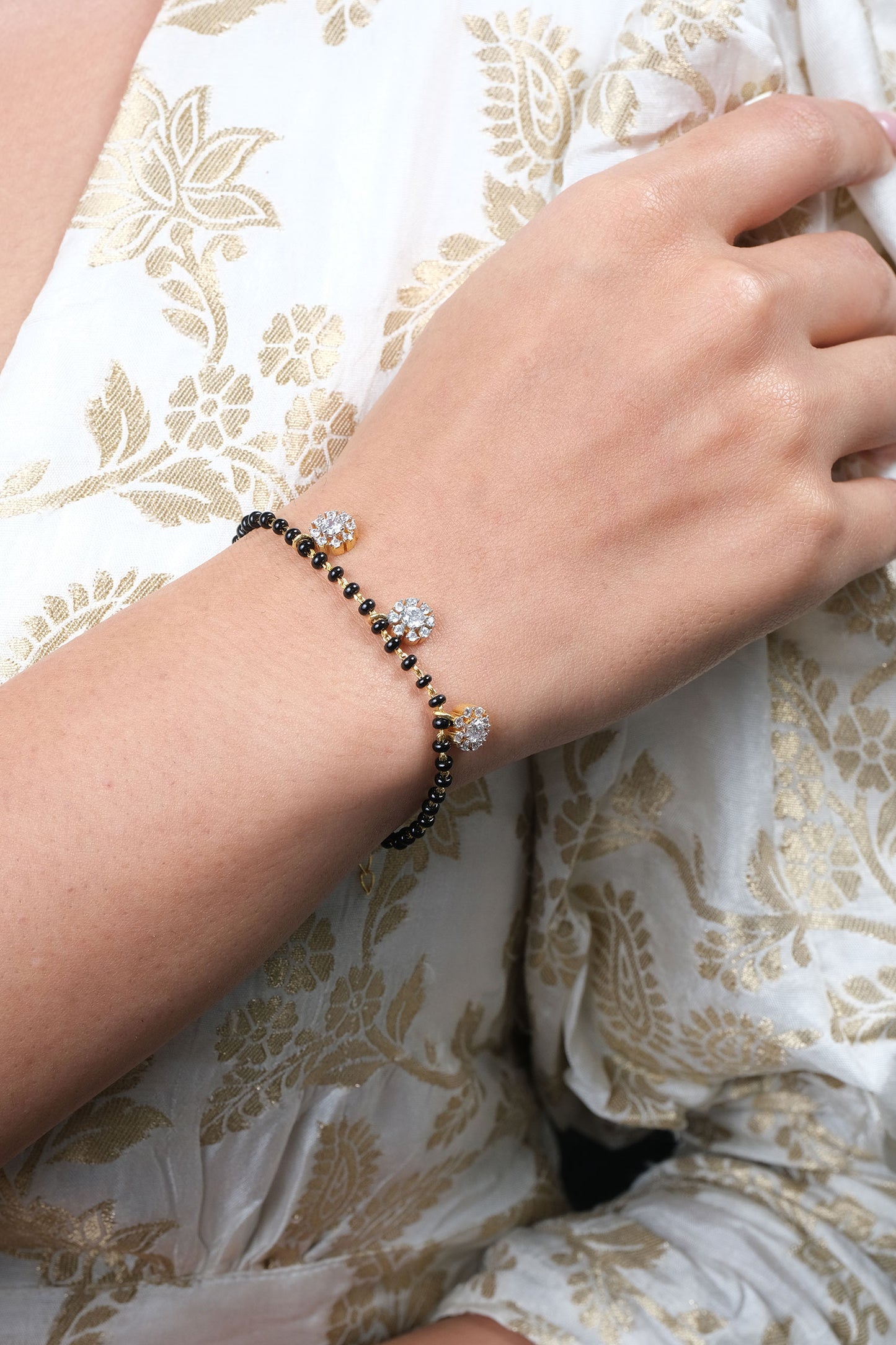 Cubic Zirconia Embellished Bracelet 