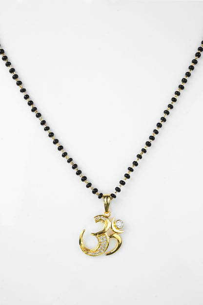 Om Carved Pendant Mangalsutra 