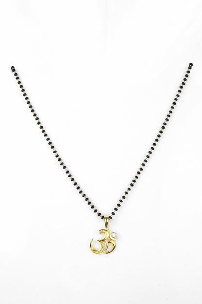 Om Carved Pendant Mangalsutra 