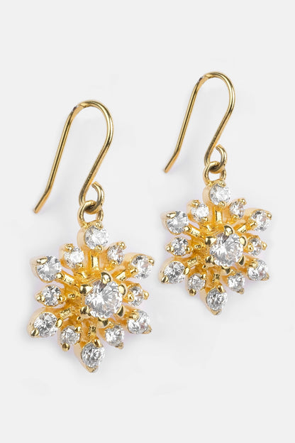Cubic Zirconia Embellished Star Earrings 