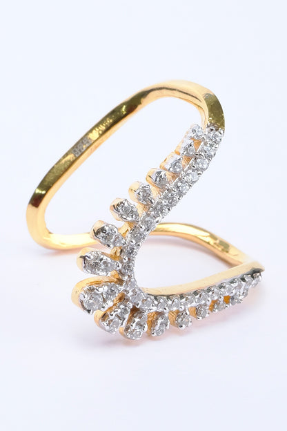 Cubic Zirconia Embellished Vanki Ring 