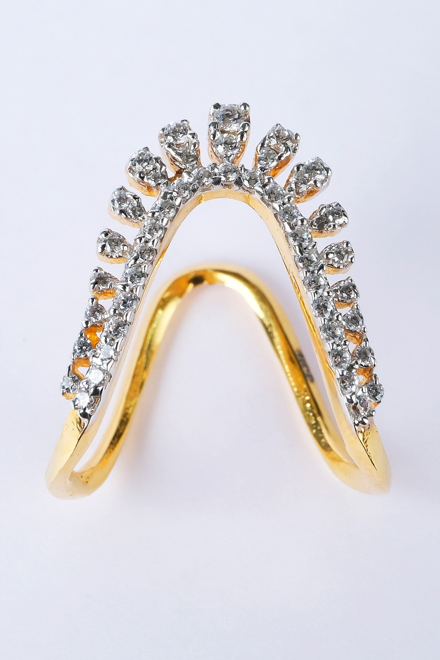 Cubic Zirconia Embellished Vanki Ring 