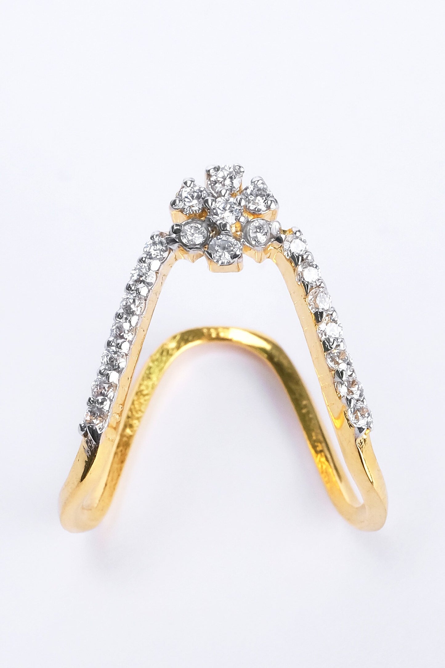Cubic Zirconia Studded Vanki Ring 