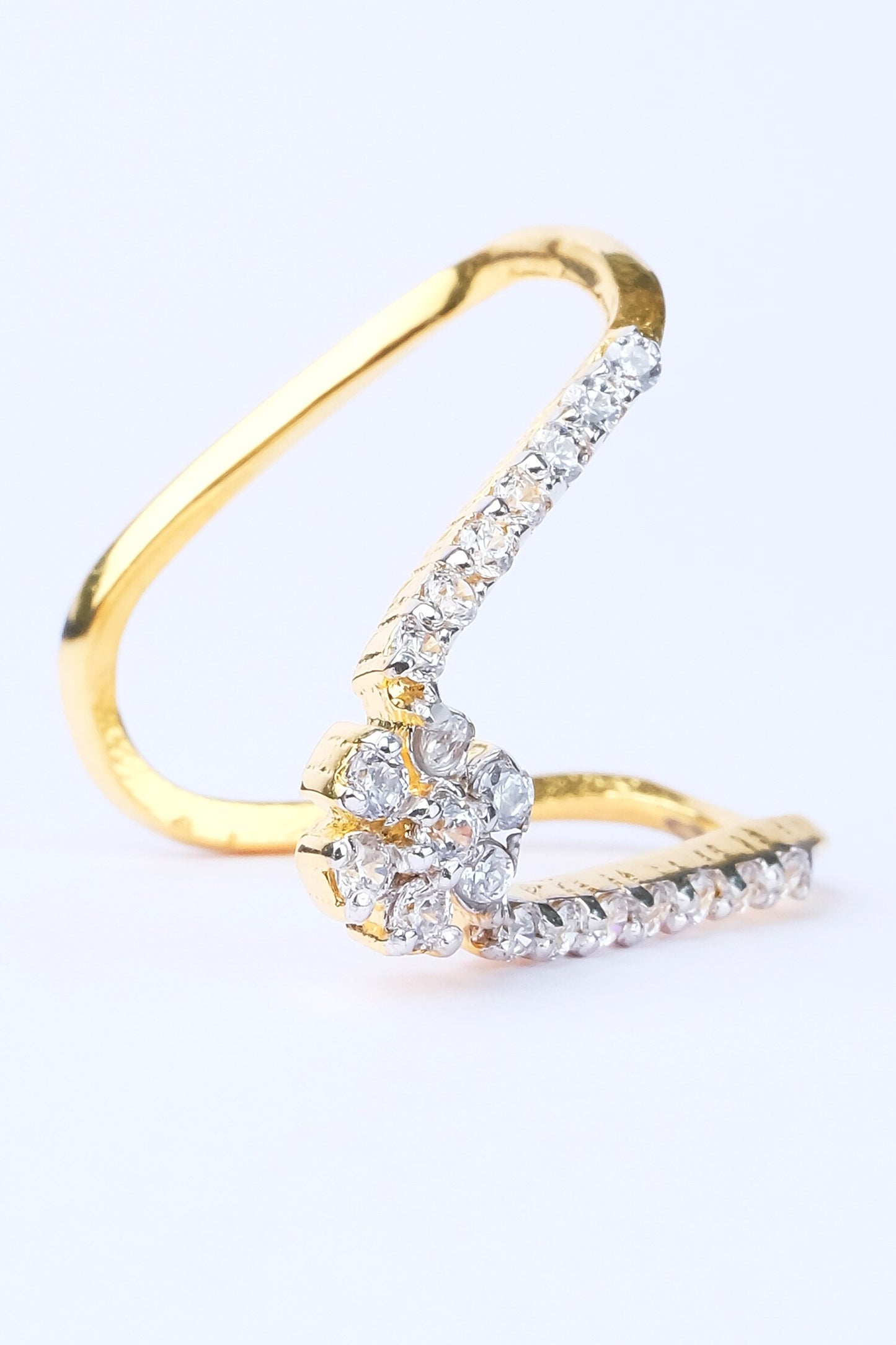 Cubic Zirconia Studded Vanki Ring 