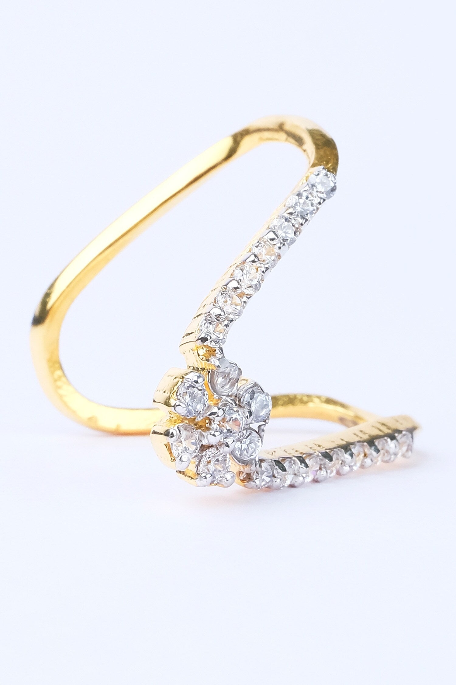 Cubic Zirconia Studded Vanki Ring 