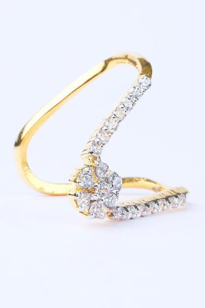 Cubic Zirconia Studded Vanki Ring 
