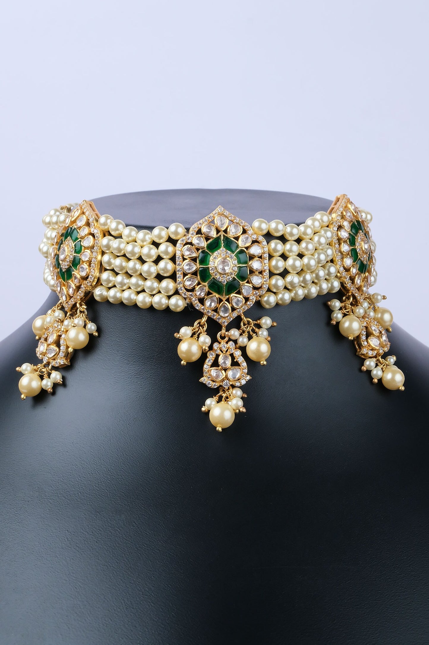 Polki Embellished Choker Necklace 