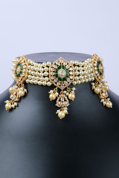 Polki Embellished Choker Necklace 
