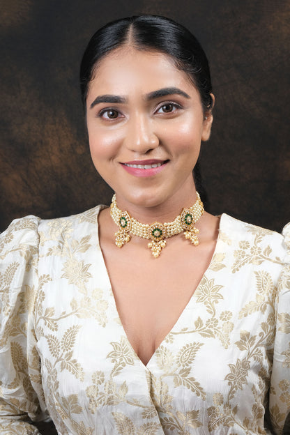 Polki Embellished Choker Necklace 