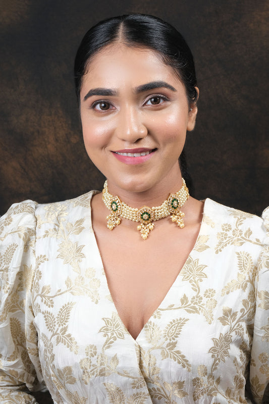 Polki Embellished Choker Necklace 