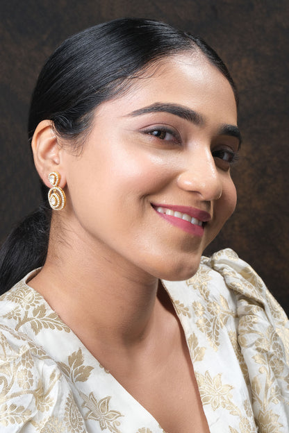 Moissanite Stone Embellished Earrings 