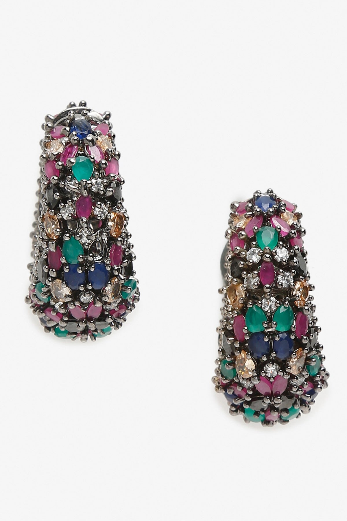 Stone Embellished Hoops 