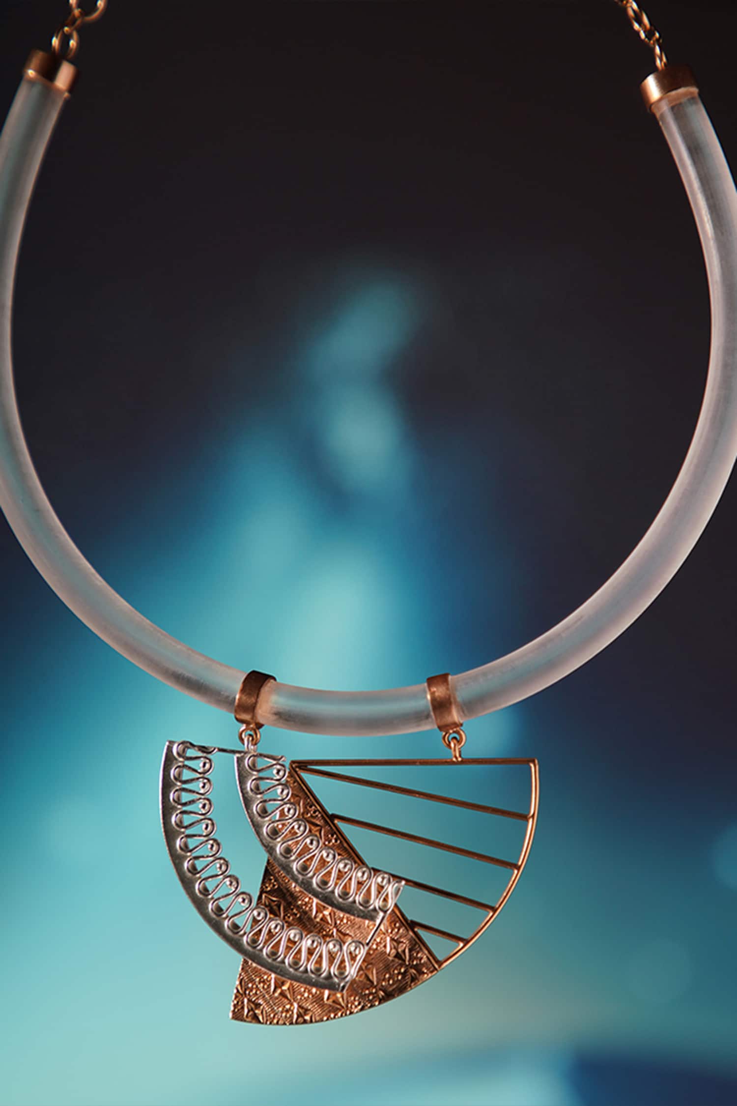 The Cairo Moon Choker Pendant Necklace 