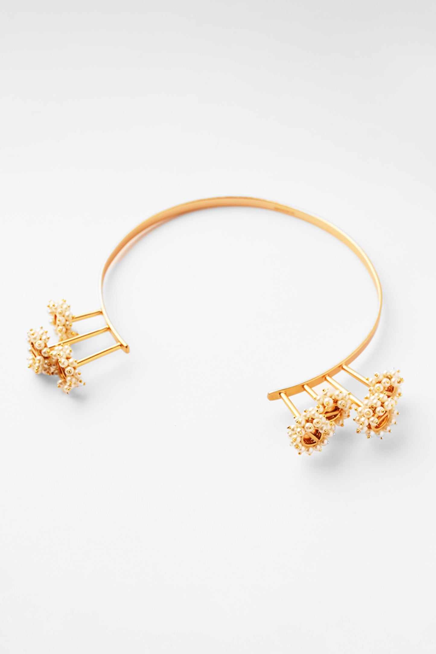Pearls Embellished Choker Necklace 