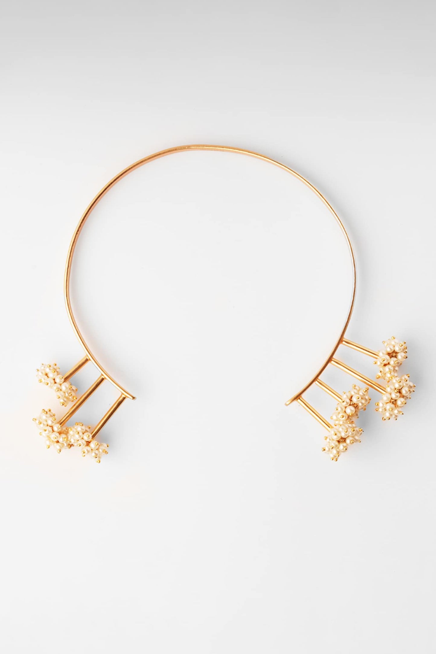 Pearls Embellished Choker Necklace 