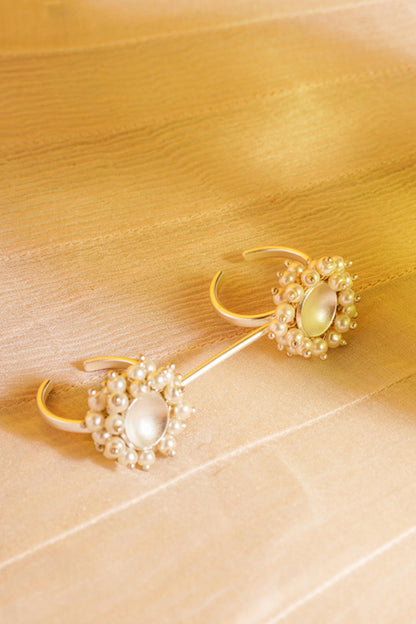 Pearls Embellished Multi-Finger Ring 