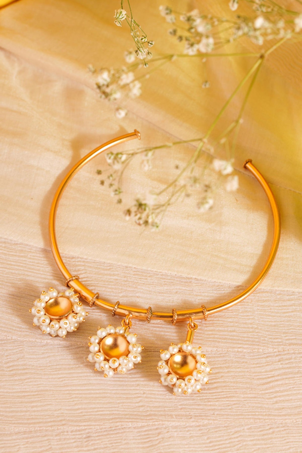 Pearls Embellished Anklet 