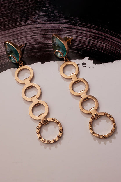 Crystal Pools Embellished Dangler Earrings 