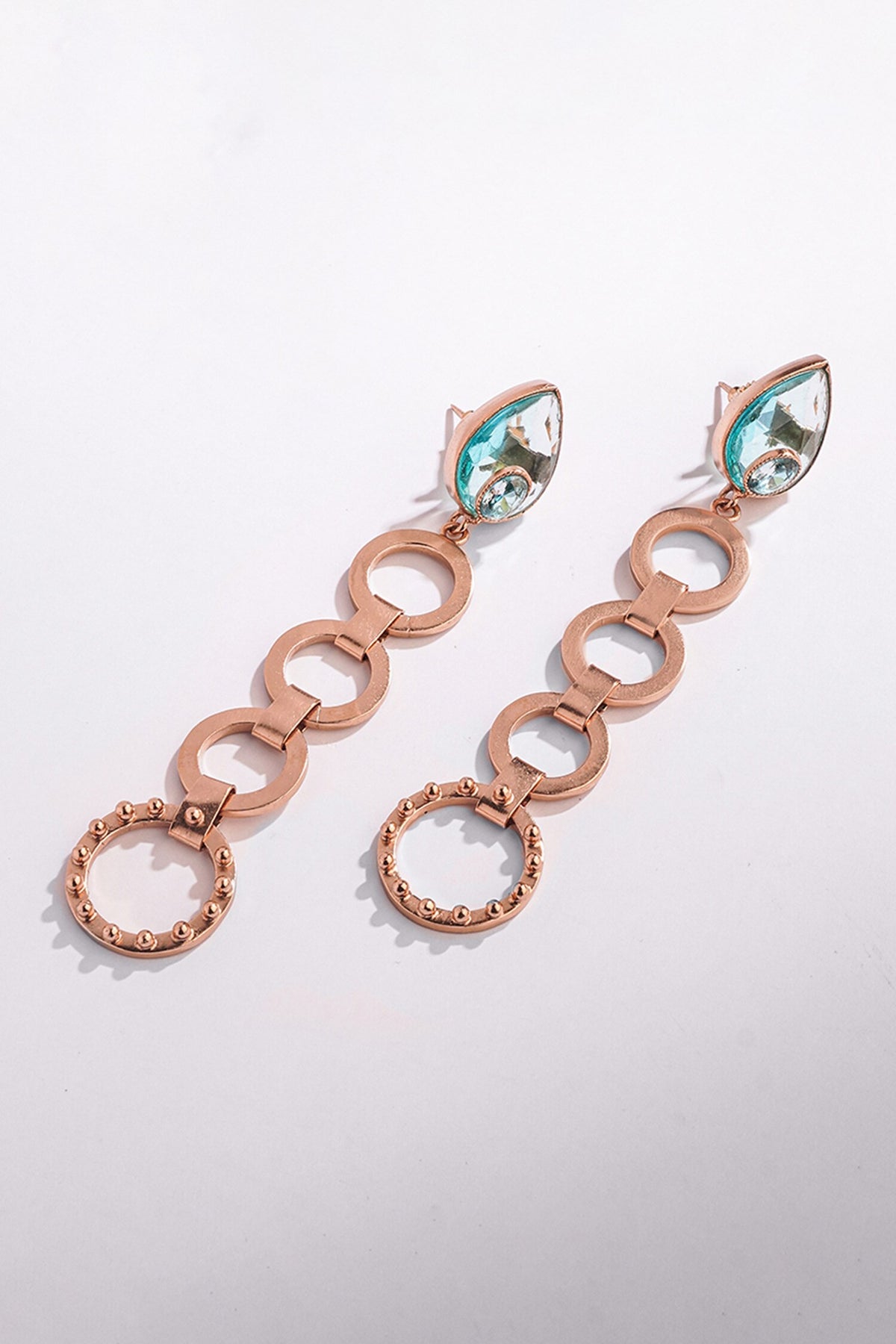 Crystal Pools Embellished Dangler Earrings 
