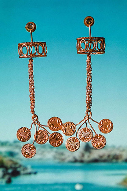 Pharoah Queens Chain Tassel Earrings 