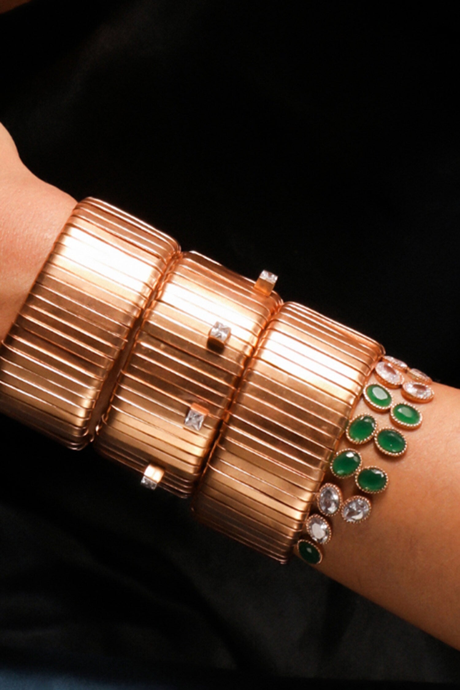 Cosmic Crown Embellished Ribbon Cuff 