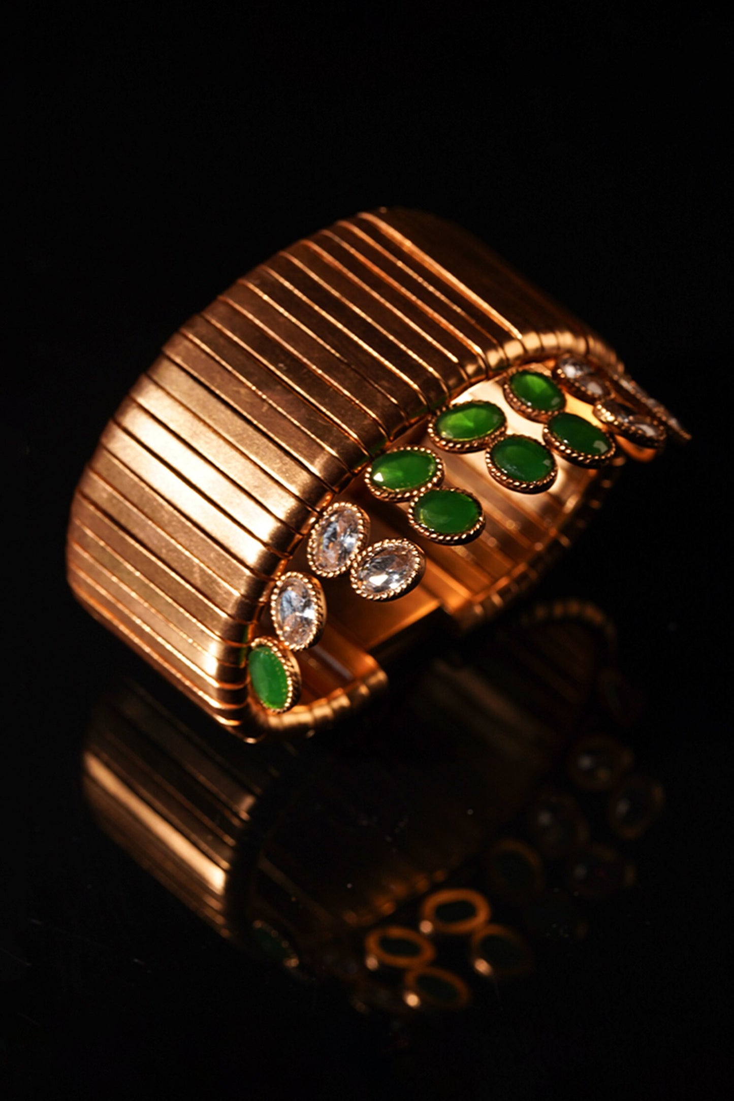 Cosmic Crown Embellished Ribbon Cuff 