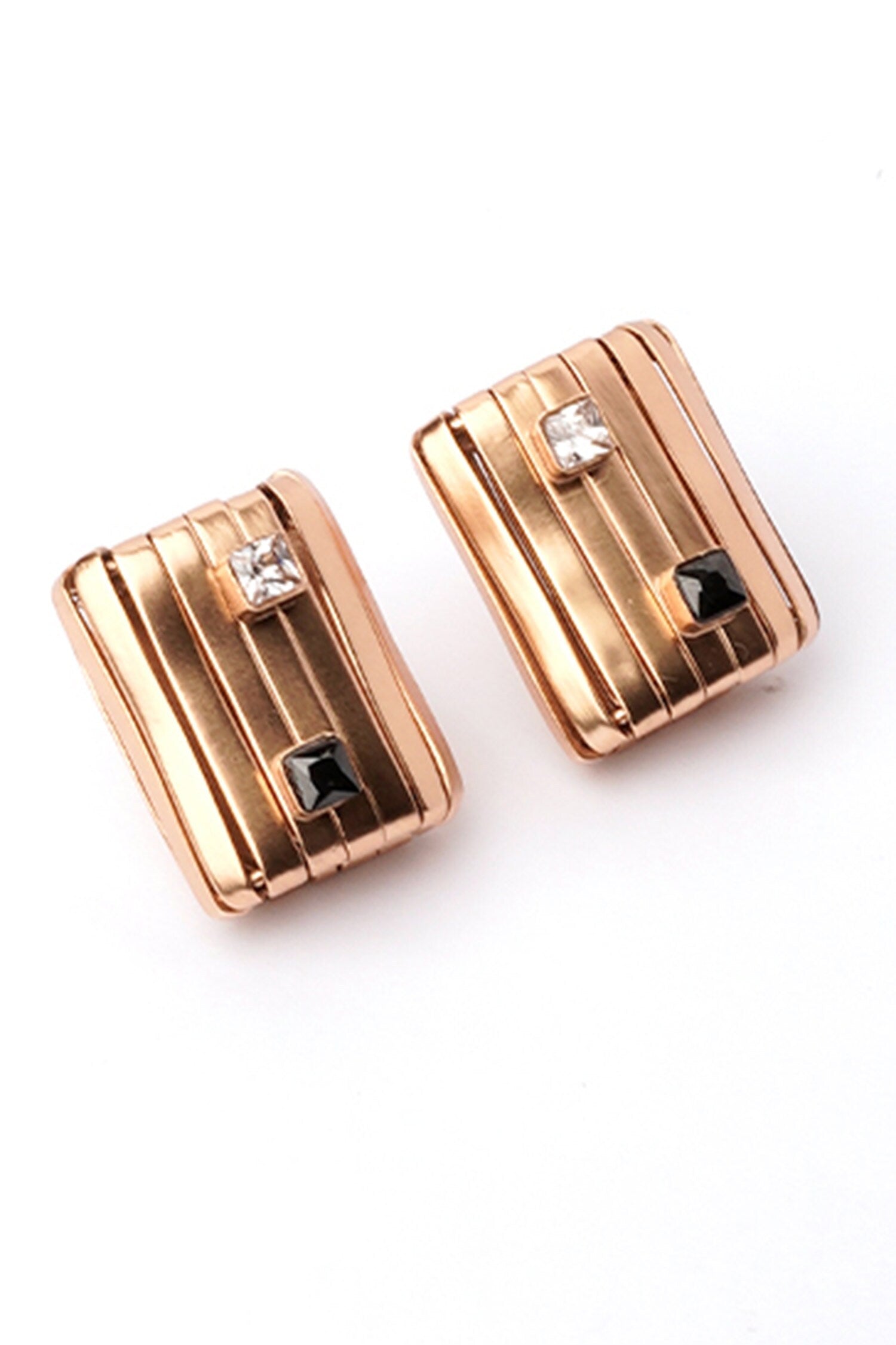 Empyreal Grid Ribbon Stud Earrings 