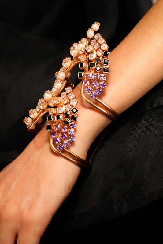Pearlescent Embellished Frost Cuff 