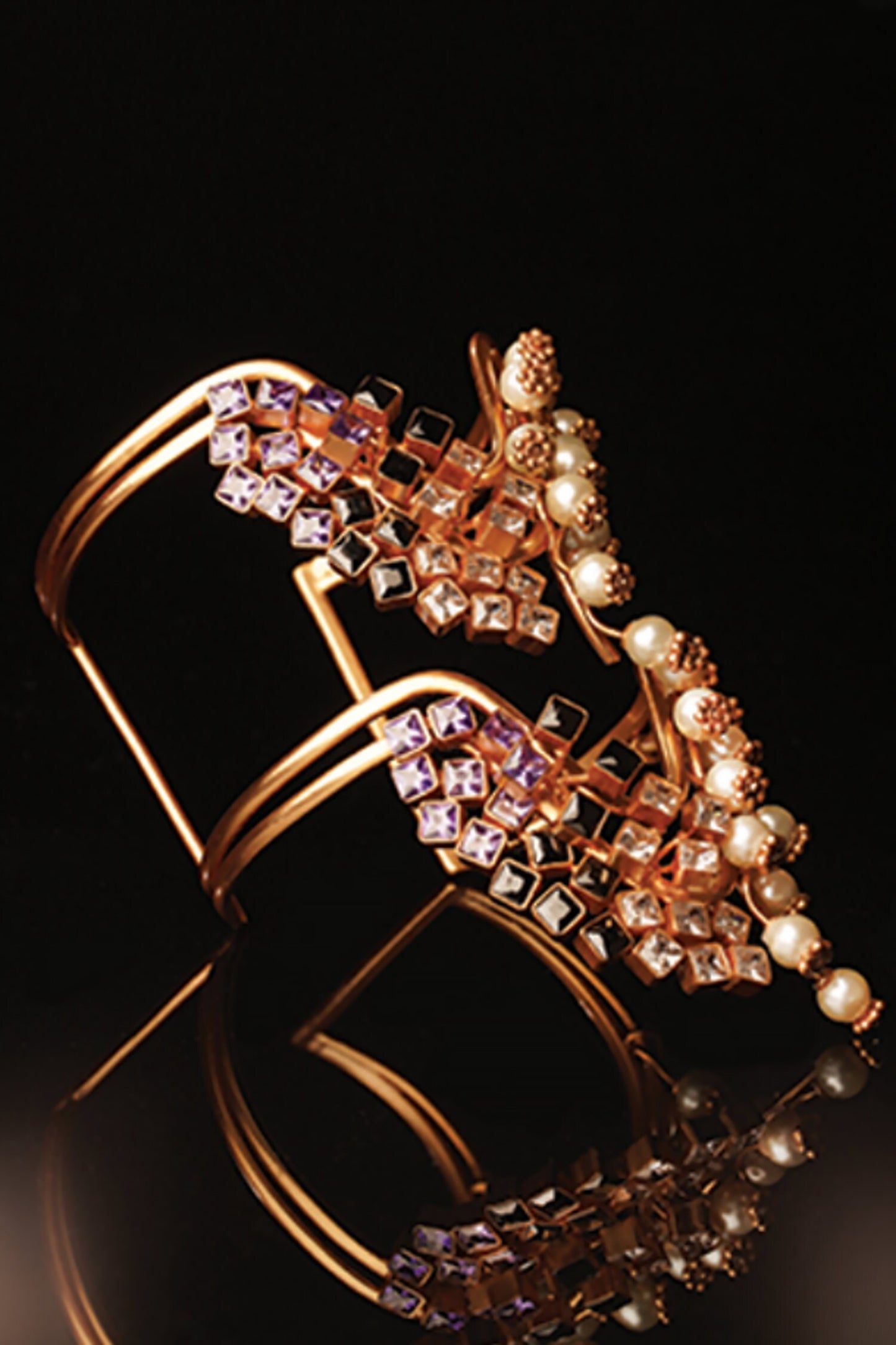 Pearlescent Embellished Frost Cuff 