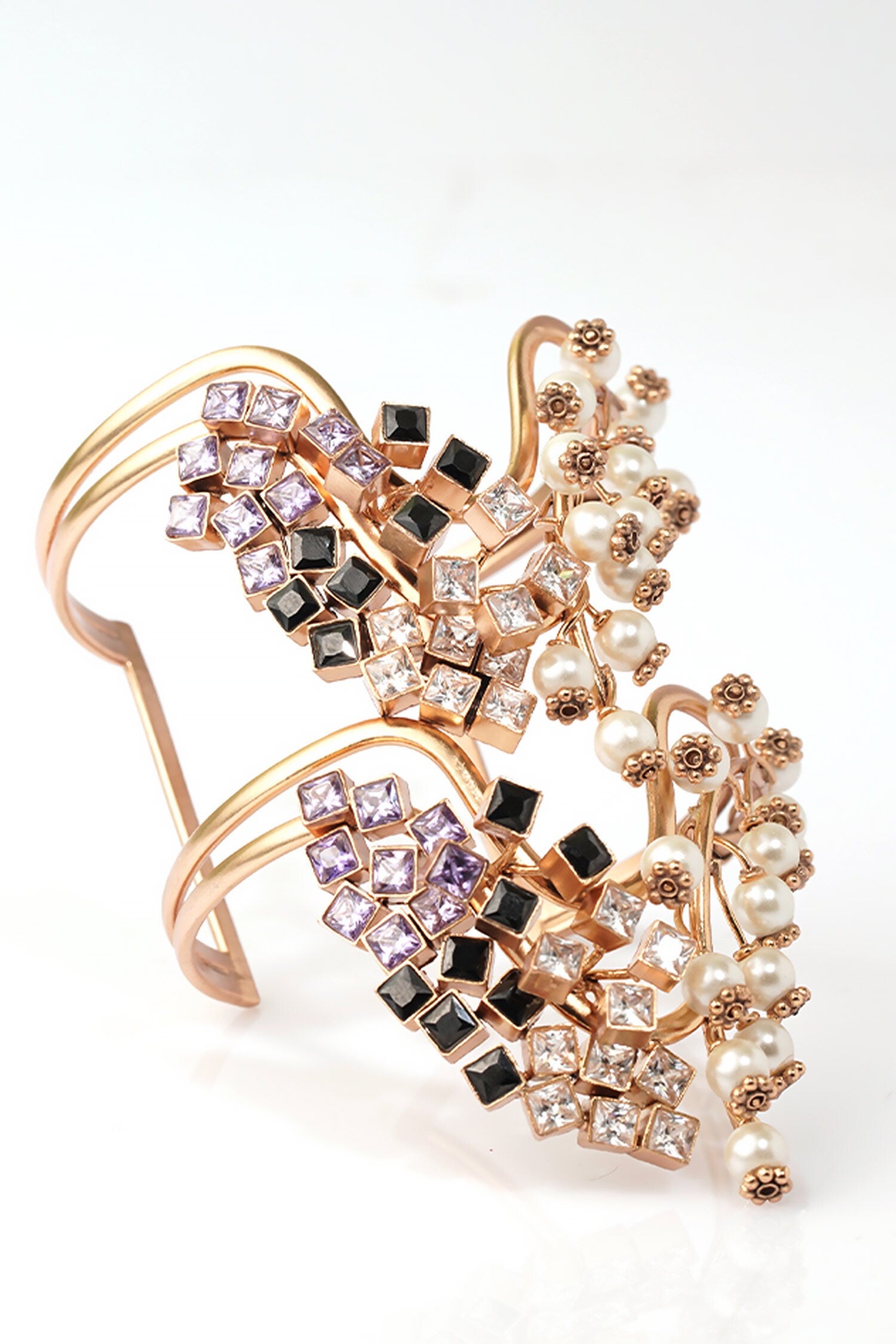 Pearlescent Embellished Frost Cuff 