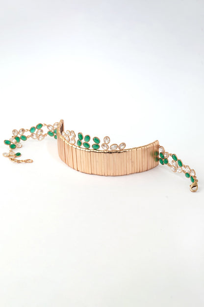 Cosmic Wreath Ribbon Emerald Choker 