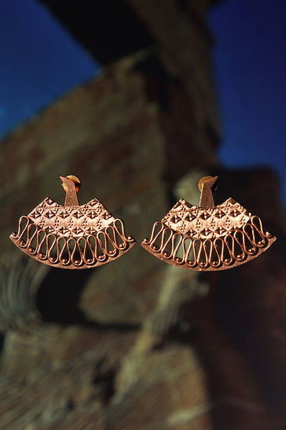 Relics Bird Carved Earring 